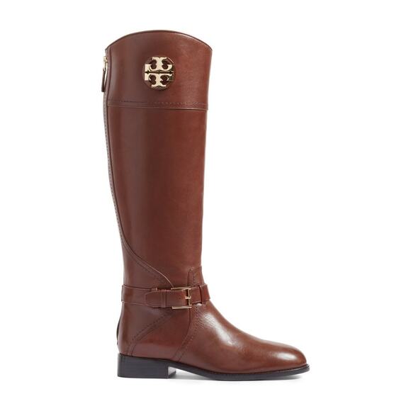 Tory Burch Leather Adeline Knee High Equestrian Riding Boots Brown 6 - Picture 1 of 10